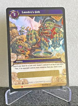 Landro's Gift WoW TCG Loot Card Wrathgate 1/3 Unscratched Unused NM - Image 2