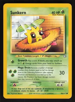 Pokemon Neo Genesis 78/111 Sunkern Card TCCCX B - Image 1