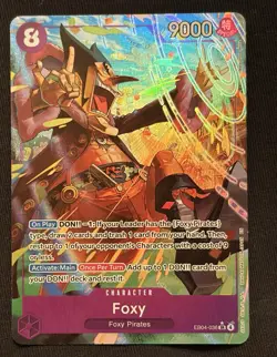 Bandai One Piece Card Game Foxy EB04-036 SR Alternate Art Foil - Image 1