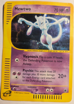 Mewtwo - 20/165 - Pokemon Expedition Holo Rare Card Heavily Played HP - Image 1