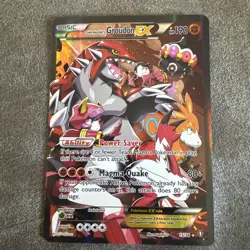 Pokemon TCG Team Magma's Groudon EX Holo Rare Card 15/34 Double Crisis - Image 1