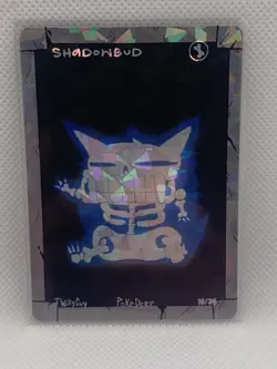 Pokederp Halloween X-ray Shadowbud Holo Gengar 16/36 Custom Derpy Card - Image 1