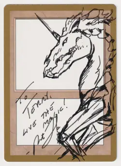 Signed Altered Sketch Blank Card LP World Championships Artist Ruth Thompson MTG - Image 1