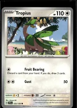 Pokemon Tropius 123/159 Journey Together Non Holo Common 5 Card Lot - Image 1