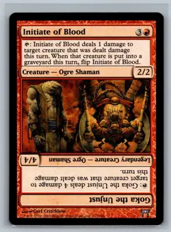 MTG Champions of Kamigawa Initiate of Blood / Goka the Unjust #173/306 TCG CCG - Image 1