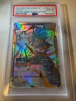 Dragon Ball Fusion World FB02 139 Vegito SCR Double Star PSA10 Rare Card - Image 1