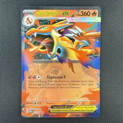 Pokemon TCG Mega Charizard Y ex 030 Mega Evolution Black Star Promos Holo Card - Image 1