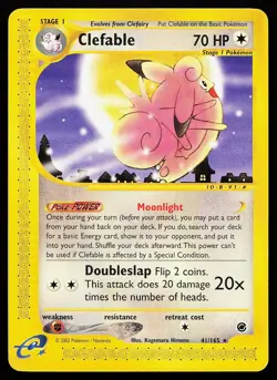 Clefable 41/165 Regular Rare Expedition Base Set Pokemon Card - Image 1