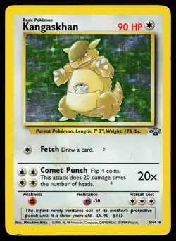 Kangaskhan 5/64 Unlimited Holo Rare Jungle Pokemon Card - Image 1