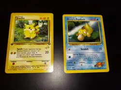 Wizards of the Coast W Stamped Pokemon Cards Pikachu Misty's Psyduck WotC - Image 1
