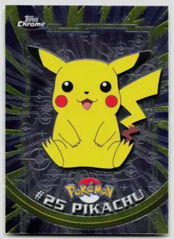 Pikachu #25 Topps Chrome Trading Cards Series 1 Pokemon LP - Image 1