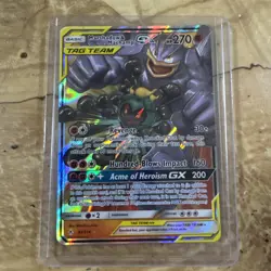 Marshadow & Machamp GX 82/214 Unbroken Bonds Tag Team Pokemon Card NM - Image 1