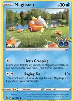 Pokemon Card 021/078 MAGIKARP - POKEMON GO - COMMON - NM - Image 1