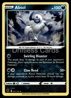 Absol (Cosmos Holo) 097/189 Rare Miscellaneous Cards & Products Pokemon LP - Image 1