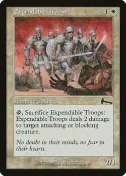 Expendable Troops -Foil Medium Play MTG Urza's Legacy - Image 1