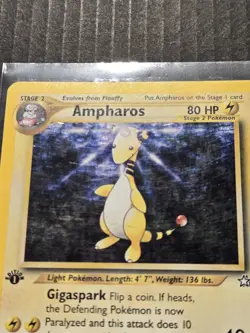 Ampharos - 1/111 - Pokemon Neo Genesis 1st Edition Holo Rare Card WOTC MP - Image 3