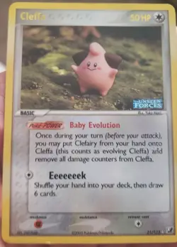 Pokemon TCG Cleffa Unseen Forces Stamped Rare Card 21/115 Stamp MP - Image 1