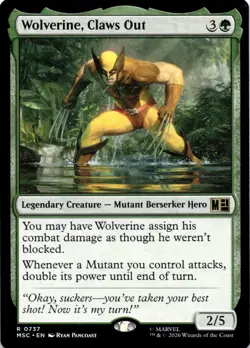 Wolverine, Claws Out 737 Commander: Marvel Super Heroes Magic: The Gathering NM - Image 1