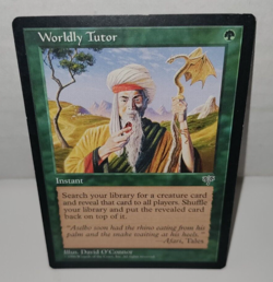Worldly Tutor: Mirage: Green Instant: MTG: 1997, Heavy Play - Image 1
