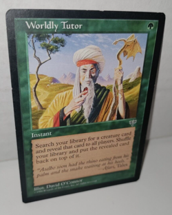 Worldly Tutor: Mirage: Green Instant: MTG: 1997, Heavy Play - Image 2