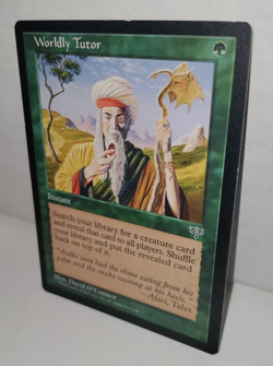 Worldly Tutor: Mirage: Green Instant: MTG: 1997, Heavy Play - Image 3