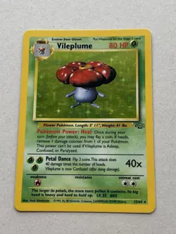Vileplume 15/64 Holo Jungle, WOTC Pokemon - MP - Image 1
