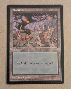 APAC - Spears Blue Pack Swamp, Slight Play Minus/SP-, MTG Magic the Gathering - Image 1