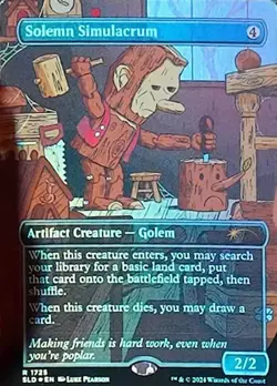 1x Solemn Simulacrum ~~ Borderless (1725) - Foil NM-Mint, English Secret Lair MT - Image 1