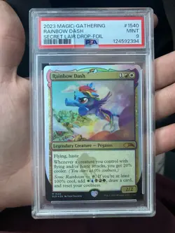 Wizards of the Coast MTG Rainbow Dash Secret Lair Drop Foil #1540 PSA 9 - Image 1