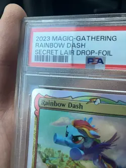 Wizards of the Coast MTG Rainbow Dash Secret Lair Drop Foil #1540 PSA 9 - Image 2