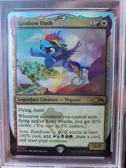 Wizards of the Coast MTG Rainbow Dash Secret Lair Drop Foil #1540 PSA 9 - Image 4