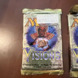 MTG Magic The Gathering Visions Booster Pack WotC 1997 English 2 Packs - Image 2
