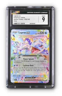 POKEMON Lapras ex 032/142 Sv07: Stellar Crown Holo CGC 9 - Image 1