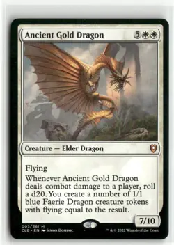 Ancient Gold Dragon Baldur's Gate MTG NM - Image 1