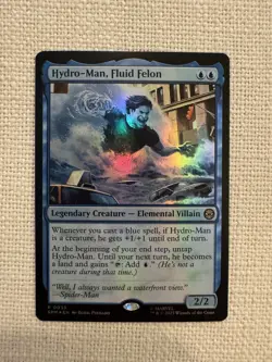 Hydro-Man, Fluid Felon Foil Marvel's Spider-Man R0033 MTG Magic the Gathering NM - Image 1