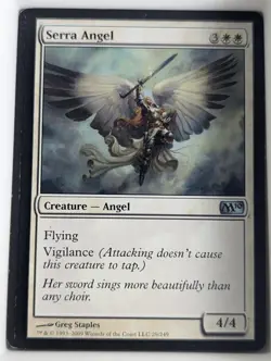 Serra Angel 29 Uncommon Magic 2010 (M10) Magic: The Gathering Near Mint - Image 1