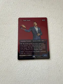 Tony Stark The Invincible Iron Man Borderless MTG Marvel 363 - FOIL - Image 1