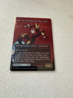 Tony Stark The Invincible Iron Man Borderless MTG Marvel 363 - FOIL - Image 2