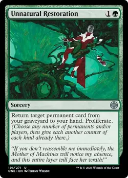 UNNATURAL RESTORATION x4 mtg NM-M Phyrexia All Will Be One 4 Unc - Image 1