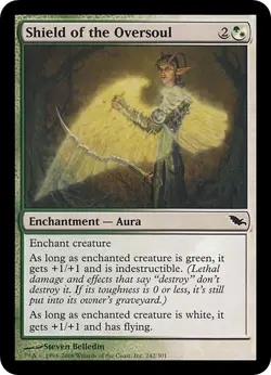 SHIELD OF THE OVERSOUL x1 mtg NM Shadowmoor 1 Common - Image 1