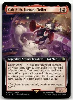 Cait Sith, Fortune Teller (Extended Art) #151 (NM) Final Fantasy FIC Magic MTG - Image 1