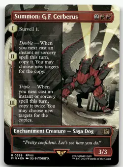 Summon: G.F. Cerberus (Borderless) #368 (Foil) (NM) Final Fantasy FIN Magic MTG - Image 1
