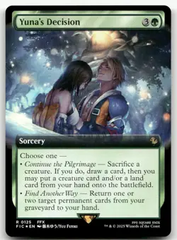 Yuna's Decision (Extended Art) #125 (Foil) (NM) Final Fantasy FIC Magic MTG - Image 1