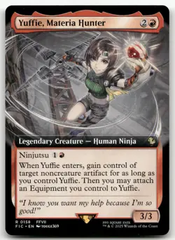 Yuffie, Materia Hunter (Extended Art) #158 (NM) Final Fantasy FIC Magic MTG - Image 1