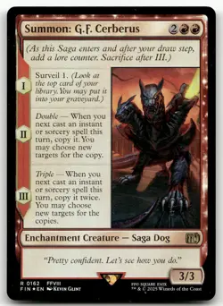 Summon: G.F. Cerberus #162 (Foil) (NM) Final Fantasy FIN Magic MTG - Image 1