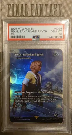 Tidus, Zanarkand Fayth - Thrasios, Triton Hero (Showcase) Foil PSA 10 - Image 1