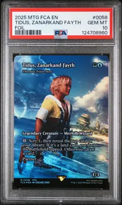 Tidus, Zanarkand Fayth - Thrasios, Triton Hero (Showcase) Foil PSA 10 - Image 3