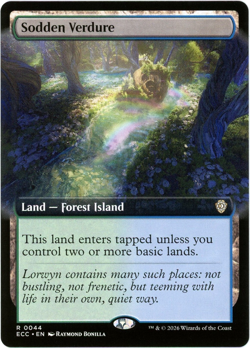 Sodden Verdure (Extended Art) - 0044 - Commander: Lorwyn Eclipsed ECC - MTG NM/M - Image 1