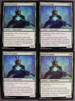 MTG Masked Vandal Playset x4 | Kaldheim | NM | Pauper | Commander | Playset x4 | - Image 1