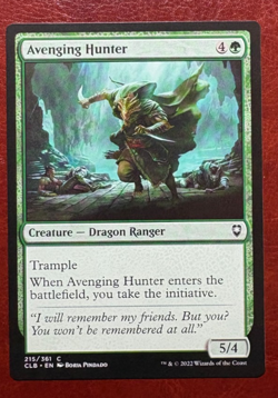 1x NM Avenging Hunter - 215/361 C CLB MTG Magic Never Played x1 - Image 1